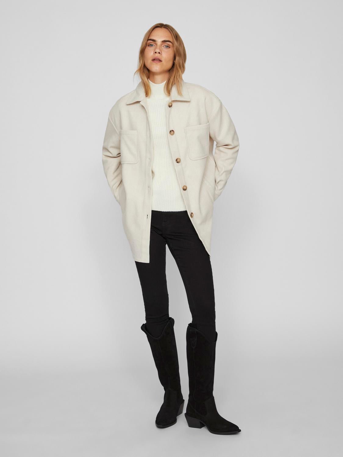VIKIMMI Jacket - Super Light Natural Melan - VERO MODA & VILA Bergvik